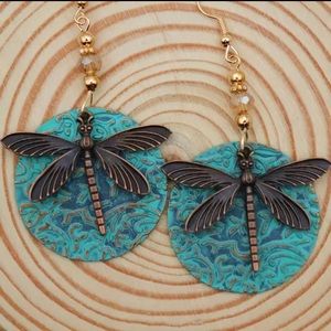 The Bronze Dragonfly Earrings
